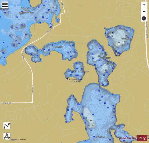 LAKE PALMER depth contour Map - i-Boating App