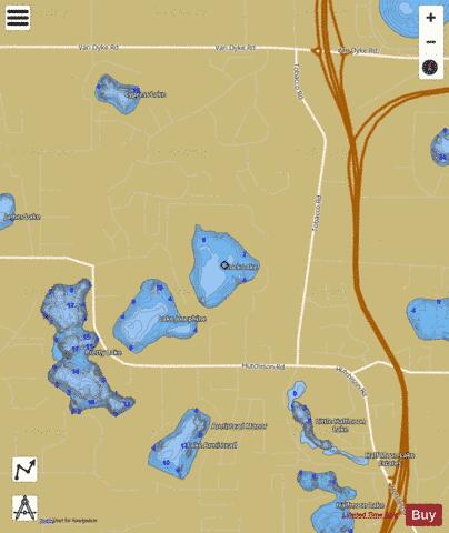 ROCK LAKE depth contour Map - i-Boating App