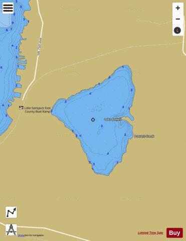 LAKE ROWELL depth contour Map - i-Boating App