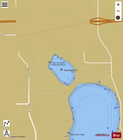 LAKE TENNESSEE depth contour Map - i-Boating App