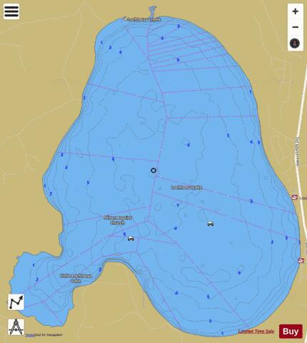 LOCHLOOSA LAKE depth contour Map - i-Boating App