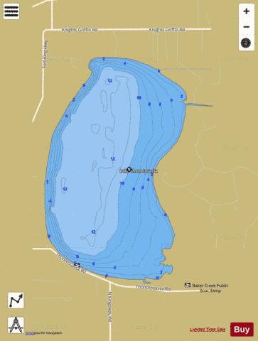 LAKE THONOTOSASSA depth contour Map - i-Boating App