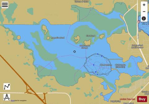 OKAHUMPKA SWAMP depth contour Map - i-Boating App