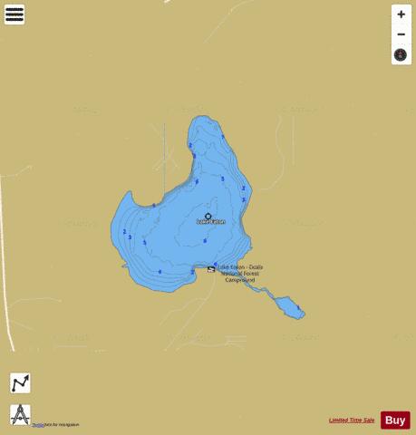 LAKE EATON depth contour Map - i-Boating App