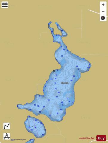 ELLA LAKE depth contour Map - i-Boating App