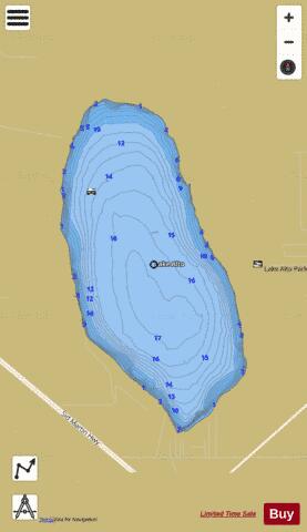 LAKE ALTO depth contour Map - i-Boating App