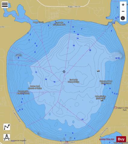 East Lake Tohopekaliga depth contour Map - i-Boating App