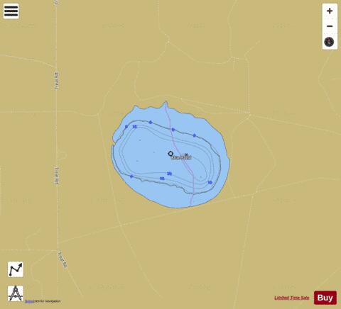 Blue Pond depth contour Map - i-Boating App