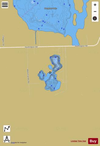 Lake Estella & Marvin depth contour Map - i-Boating App