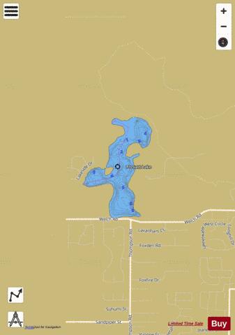 Lake Prevatt depth contour Map - i-Boating App