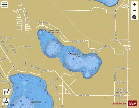 Littleredwater depth contour Map - i-Boating App