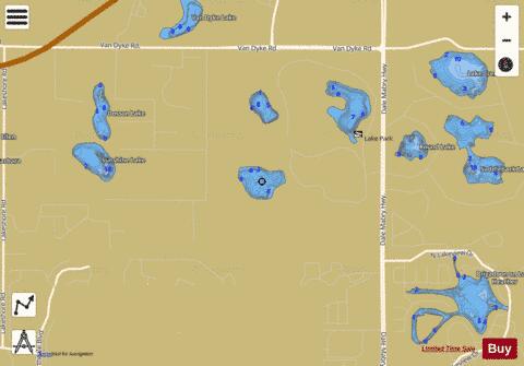 Lake Oakley depth contour Map - i-Boating App