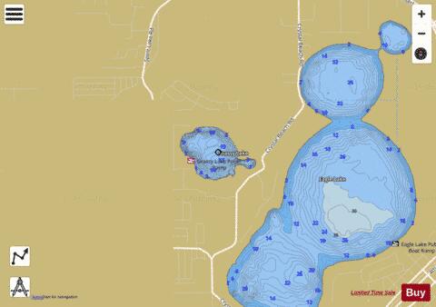Grassy Lake (Eagle Lake) depth contour Map - i-Boating App