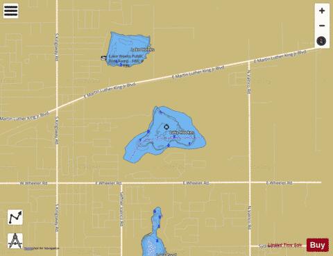 Lake Hooker depth contour Map - i-Boating App