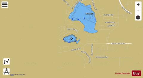 Hammock Lake depth contour Map - i-Boating App