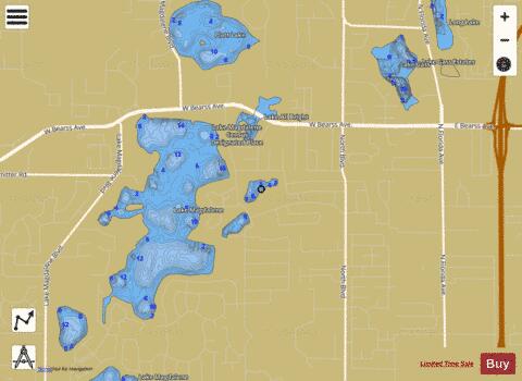 Newlands, Lake depth contour Map - i-Boating App