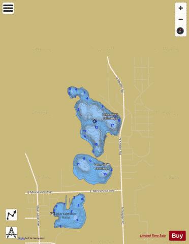 North Lake Talmadge depth contour Map - i-Boating App