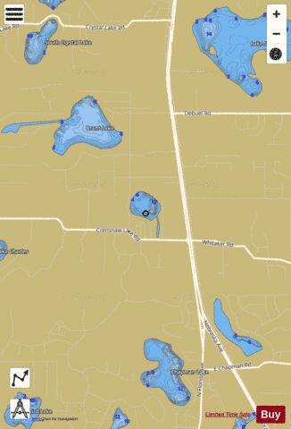 Richard Lake depth contour Map - i-Boating App
