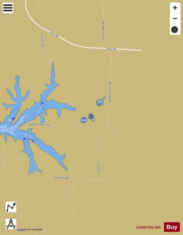 Kincaid Lake Fish Pond 2 depth contour Map - i-Boating App