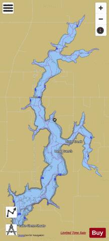 Lake Glenn Shoals depth contour Map - i-Boating App
