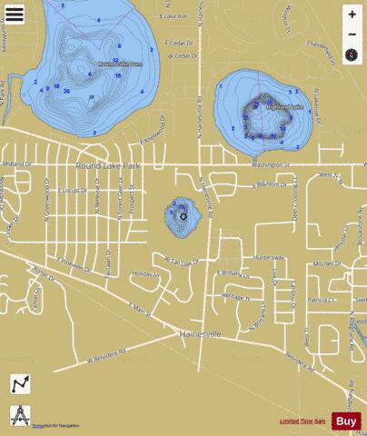 Cranberry depth contour Map - i-Boating App