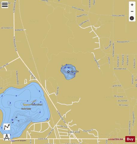 Sun Lake depth contour Map - i-Boating App