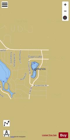 Valley Lake depth contour Map - i-Boating App