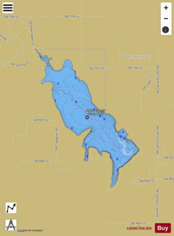 Augusta Santa Fe Lake depth contour Map - i-Boating App