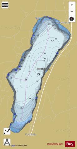 Cocolalla Lake depth contour Map - i-Boating App