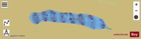 California Pond depth contour Map - i-Boating App