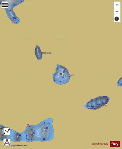 Denny Pond depth contour Map - i-Boating App