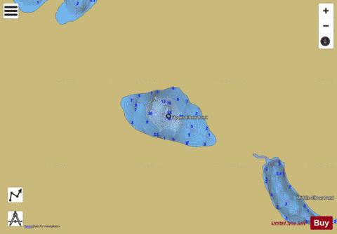 Upper Elbow Pond depth contour Map - i-Boating App