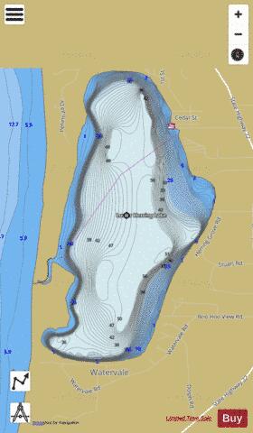 Lower Herring Lake depth contour Map - i-Boating App