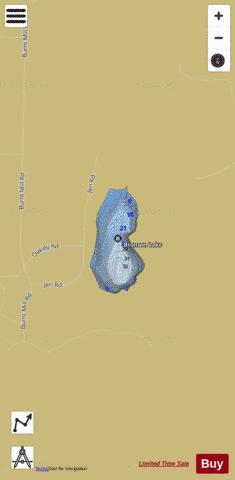 Bronson Lake depth contour Map - i-Boating App