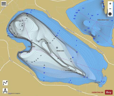 Platte Lake depth contour Map - i-Boating App
