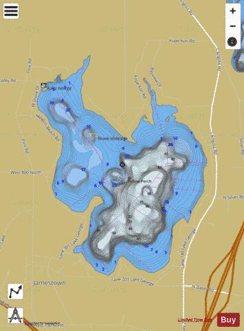 George lake depth contour Map - i-Boating App