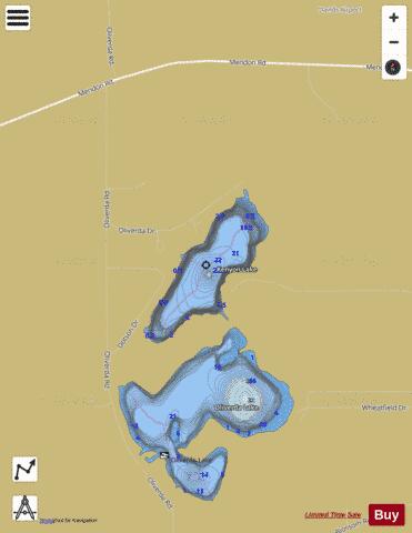 Kenyon Lake depth contour Map - i-Boating App