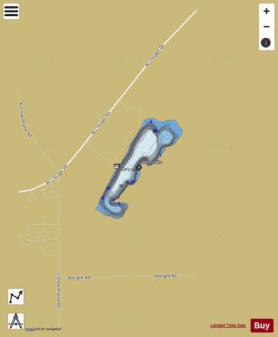 Cary Lake depth contour Map - i-Boating App