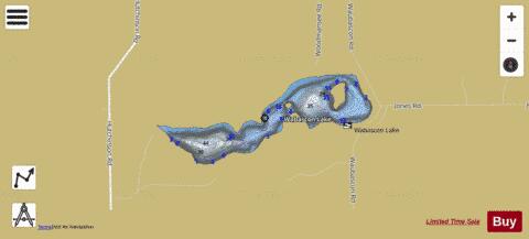 Wabascon Lake depth contour Map - i-Boating App