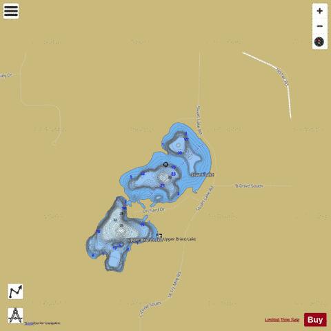Stuart Lake depth contour Map - i-Boating App