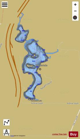 Nottawa Lake depth contour Map - i-Boating App