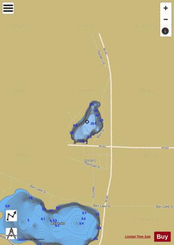 Driskels Lake depth contour Map - i-Boating App