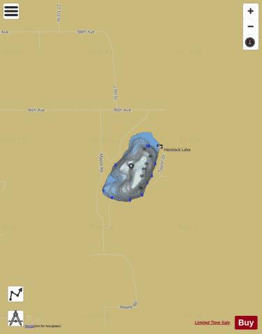 Hemlock Lake depth contour Map - i-Boating App