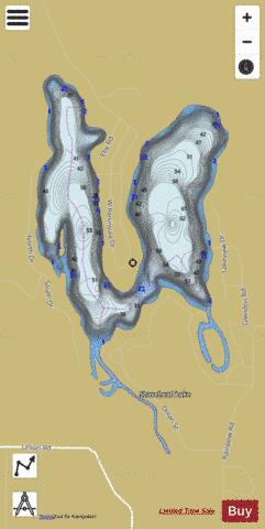 Shavehead Lake depth contour Map - i-Boating App