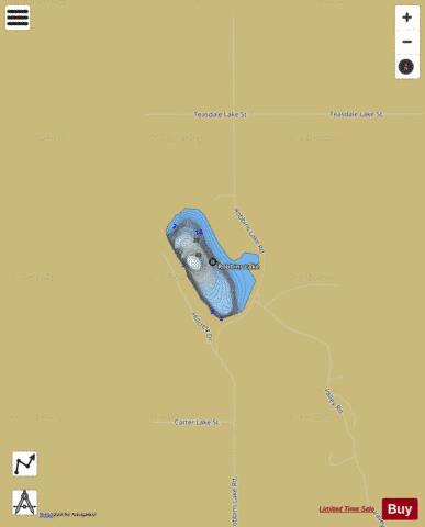 Robbins Lake depth contour Map - i-Boating App