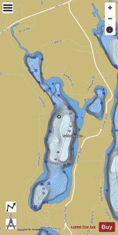Baldwins Lake depth contour Map - i-Boating App