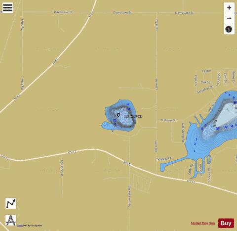 Coberts Lake depth contour Map - i-Boating App