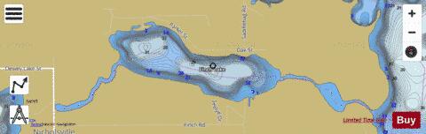 Finch Lake depth contour Map - i-Boating App