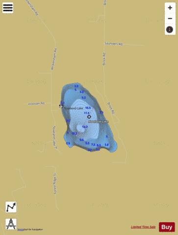 Nowland Lake depth contour Map - i-Boating App