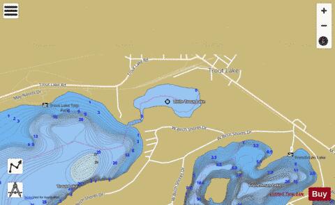 Trout Lake, Little depth contour Map - i-Boating App
